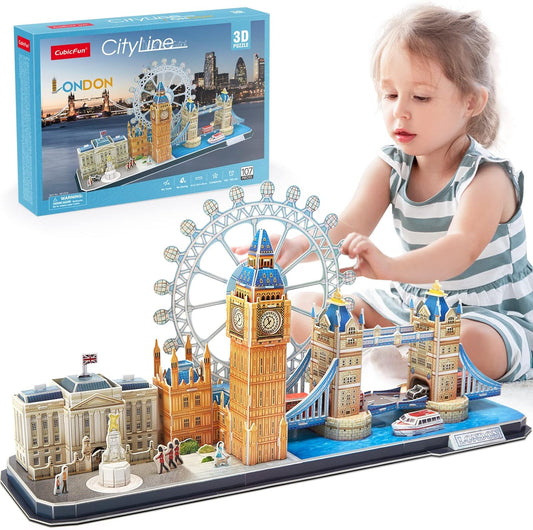 Cubicfun 3D Puzzle Cityline London - 107Pcs