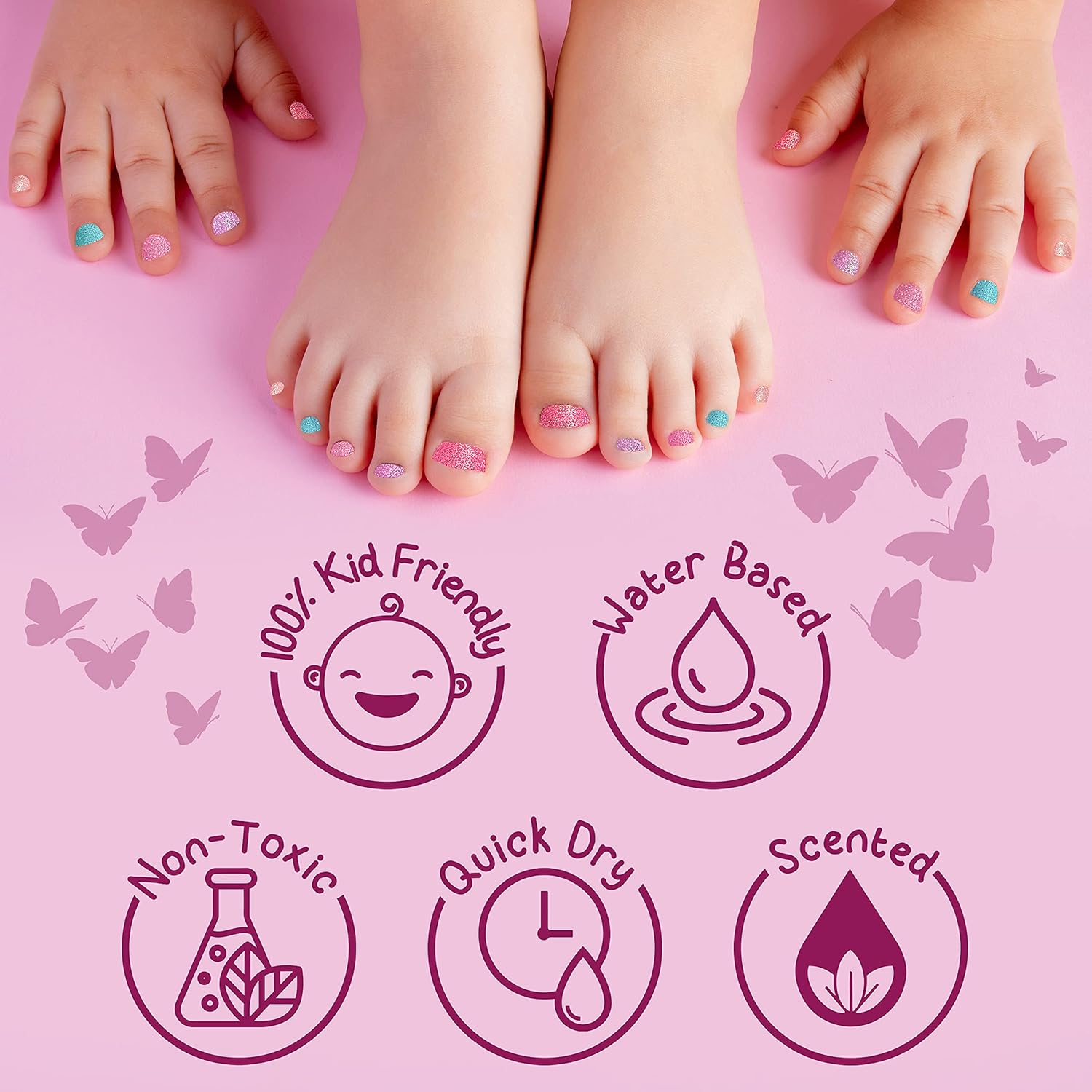 Hot Focus Tie Dye Butterfly 5-Day Nail Polish - Laadlee