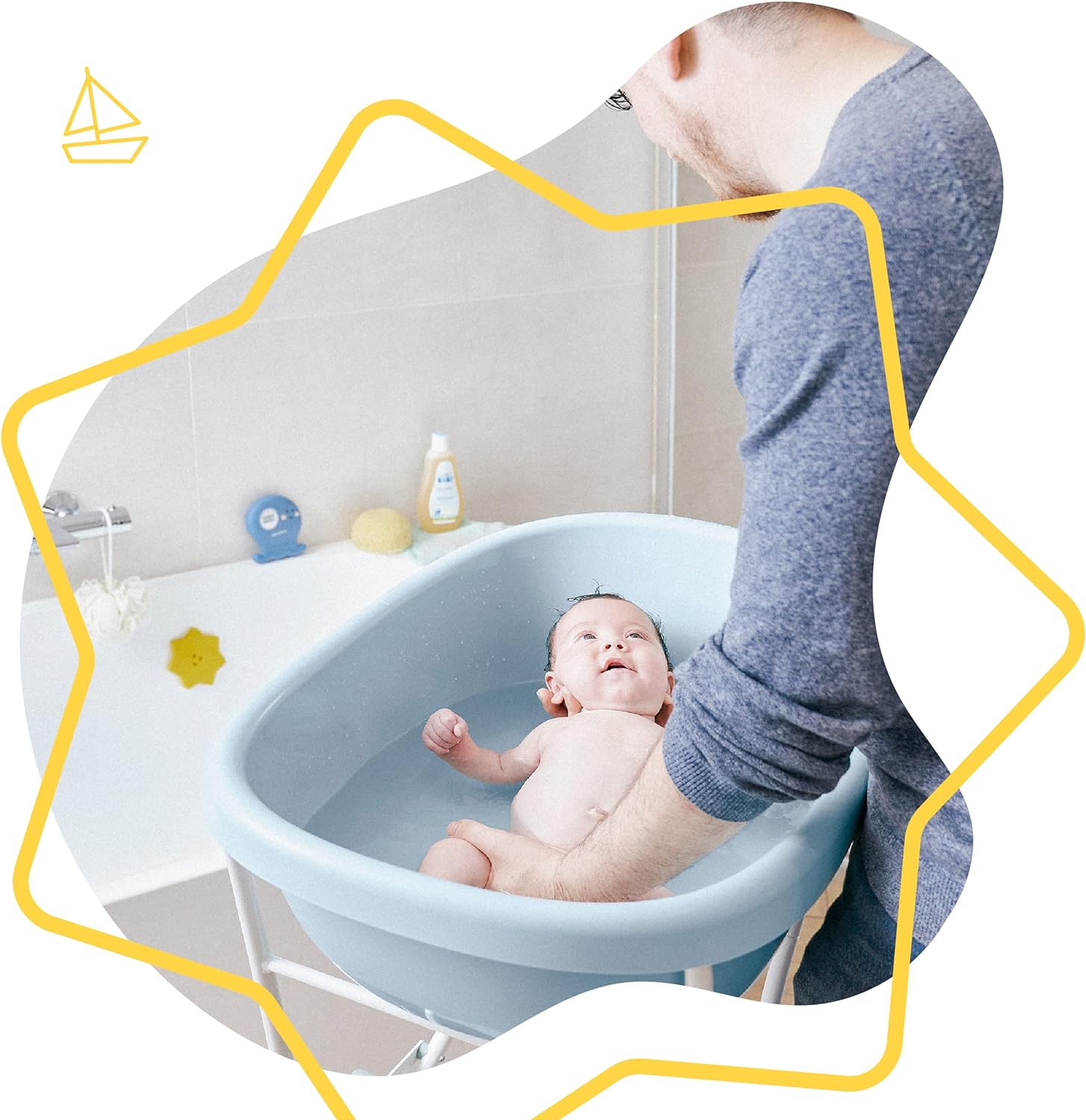 Badabulle Whale Bathtub With Built-in drain plug - Laadlee