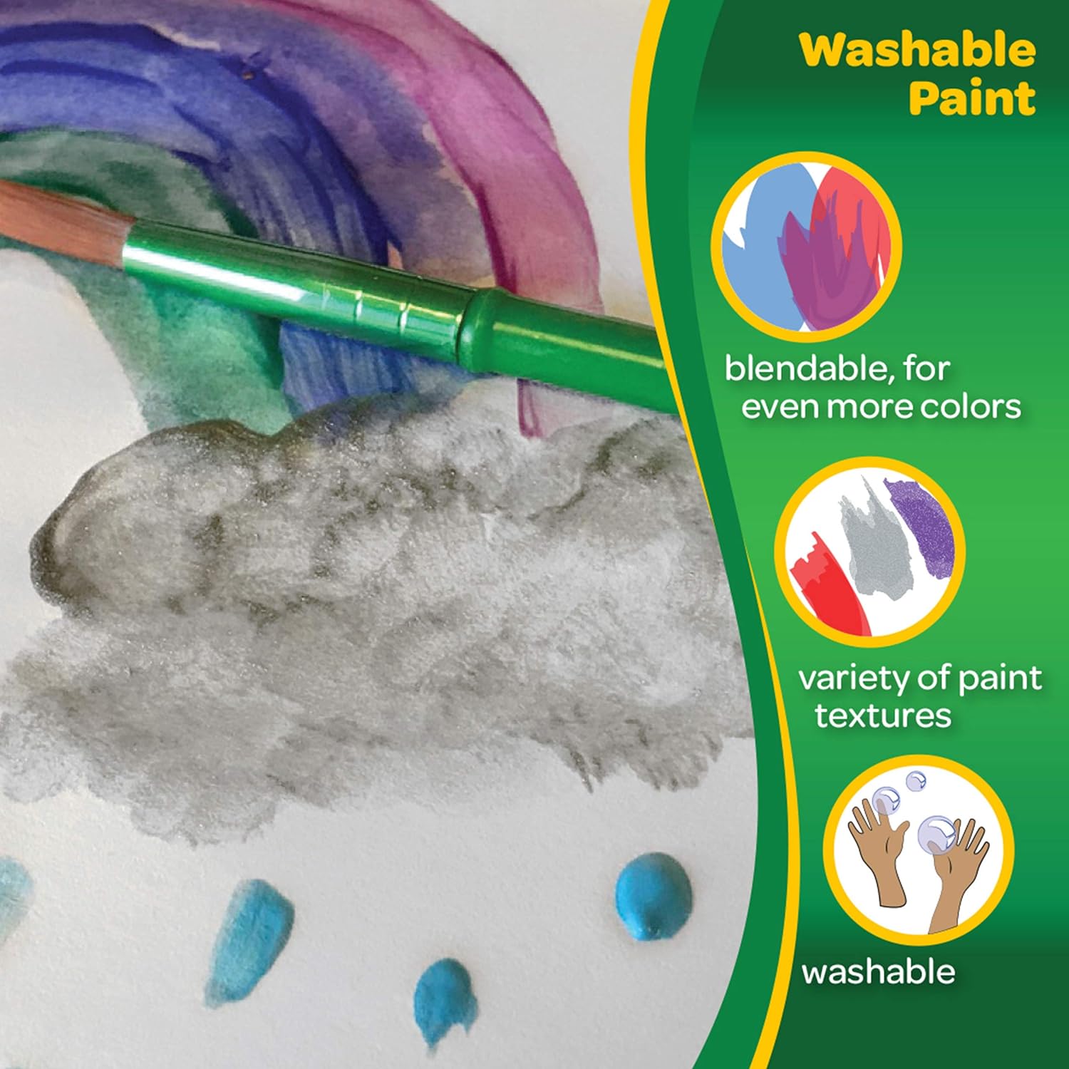 Crayola  Washable Kids Paint Pots Set - Pack of 42 - Laadlee