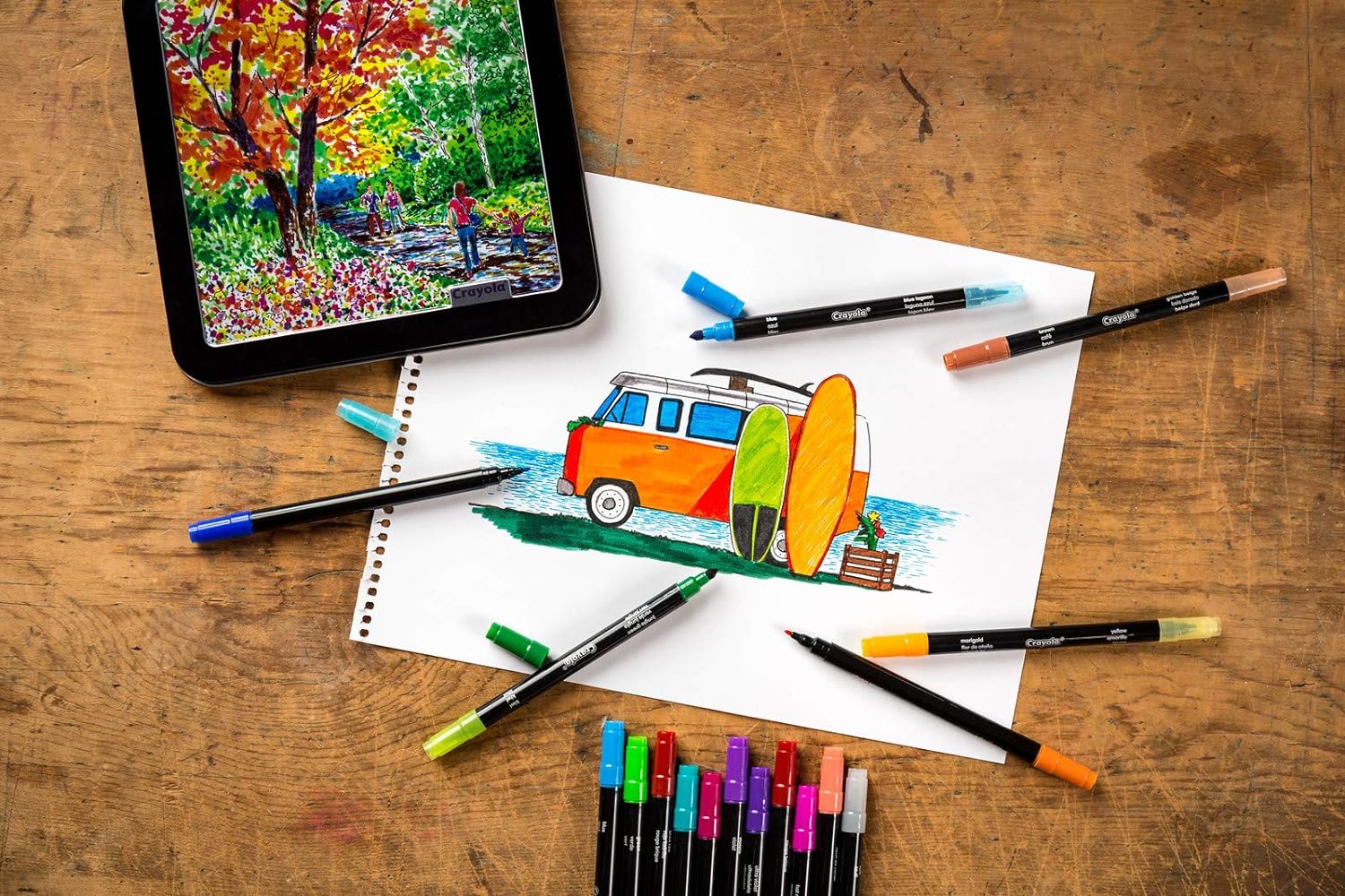 Crayola Signature Sketch & Detail Dual Ended Markers - Pack of 16 - Laadlee