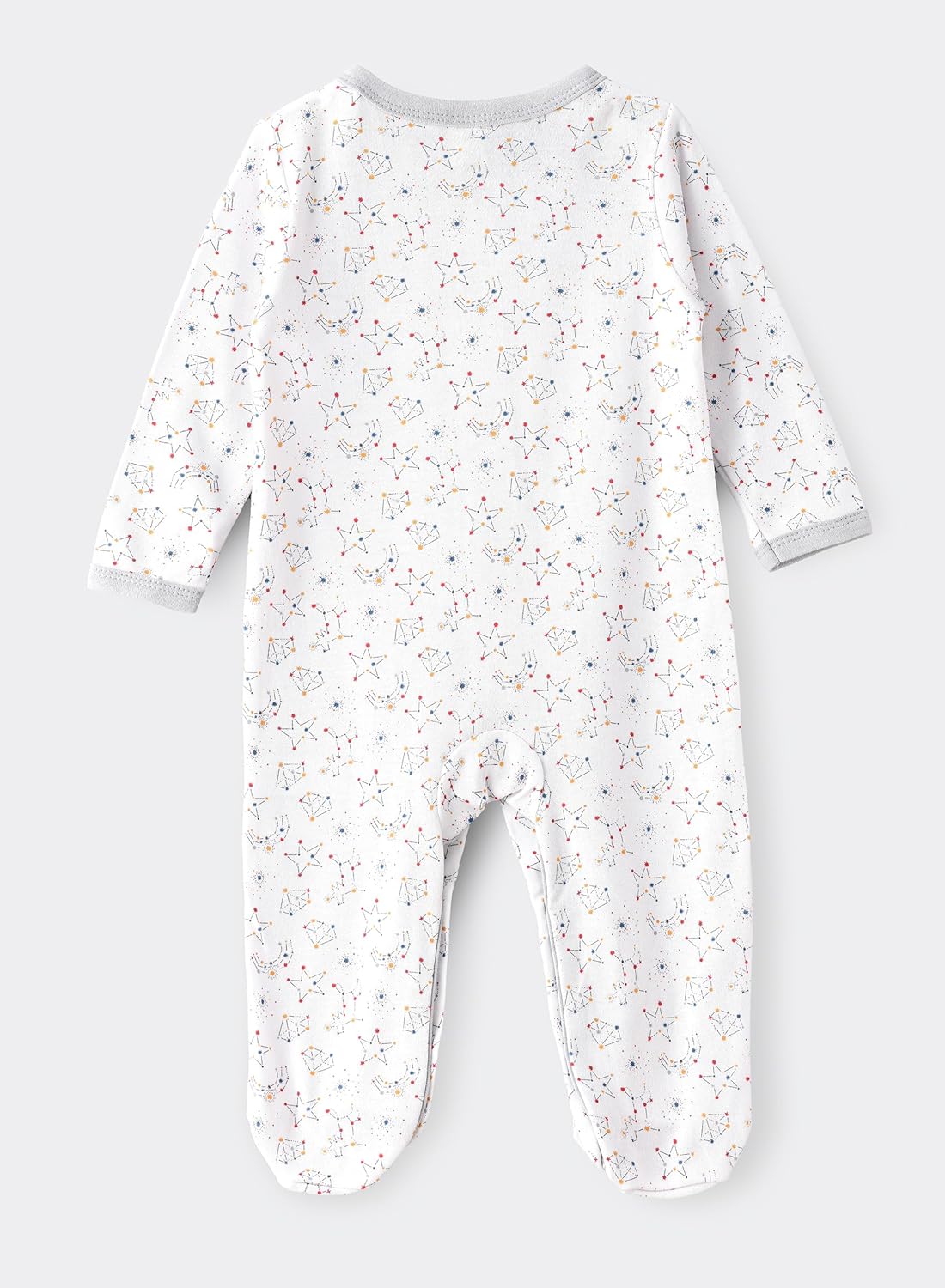 Tiny Hug Baby Sleep Suit with Mittens - Moons & Stars - Laadlee