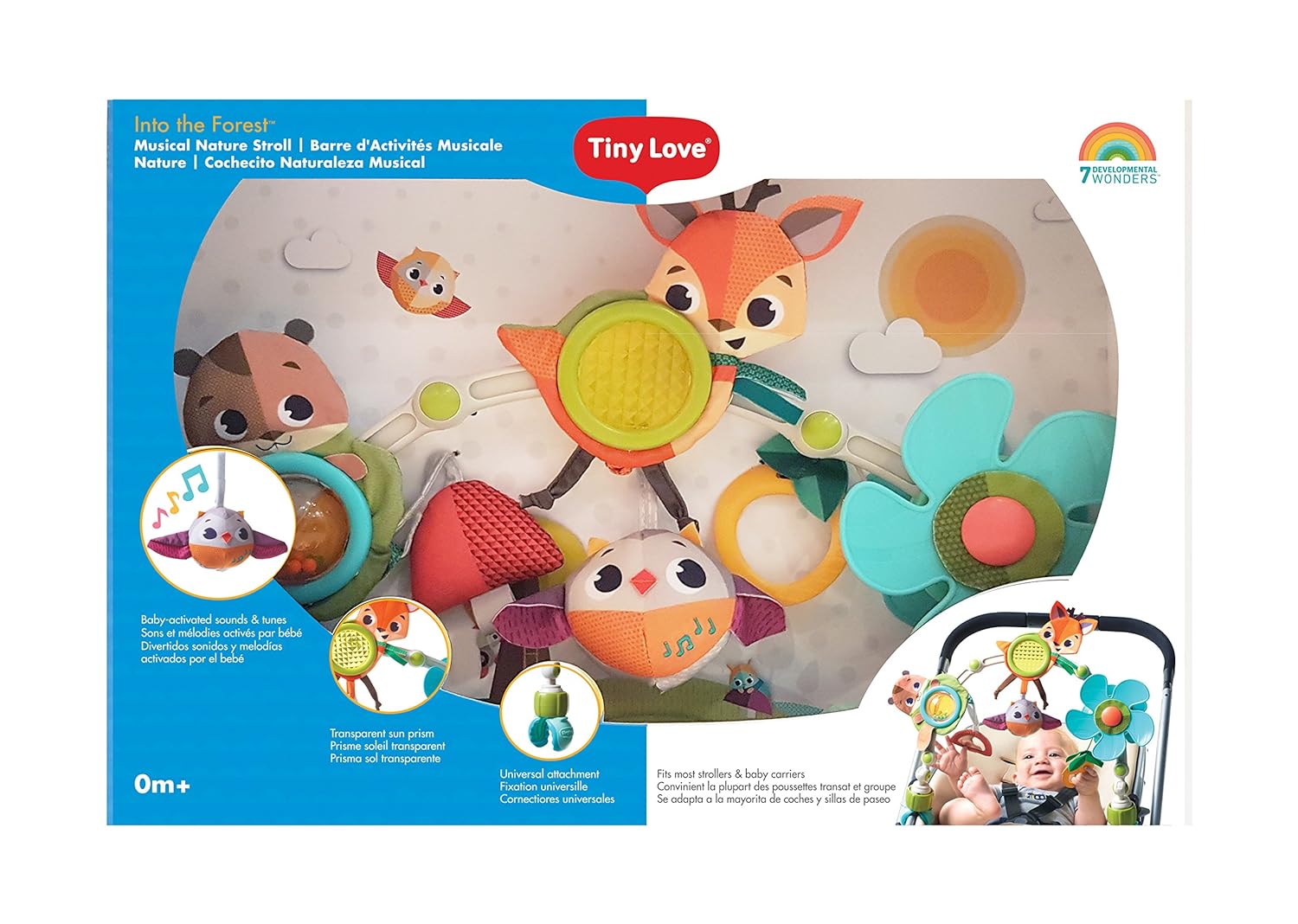 Tiny Love Musical Stroller Activity Arch With Rattle Toys - Into The Forest - Laadlee