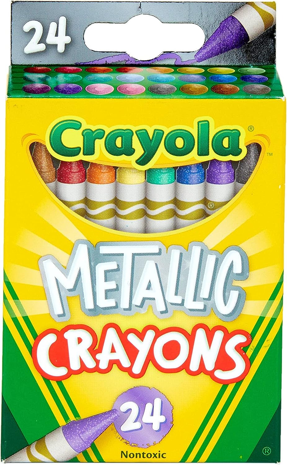 Crayola Metallic Crayons - Pack of 24 - Laadlee