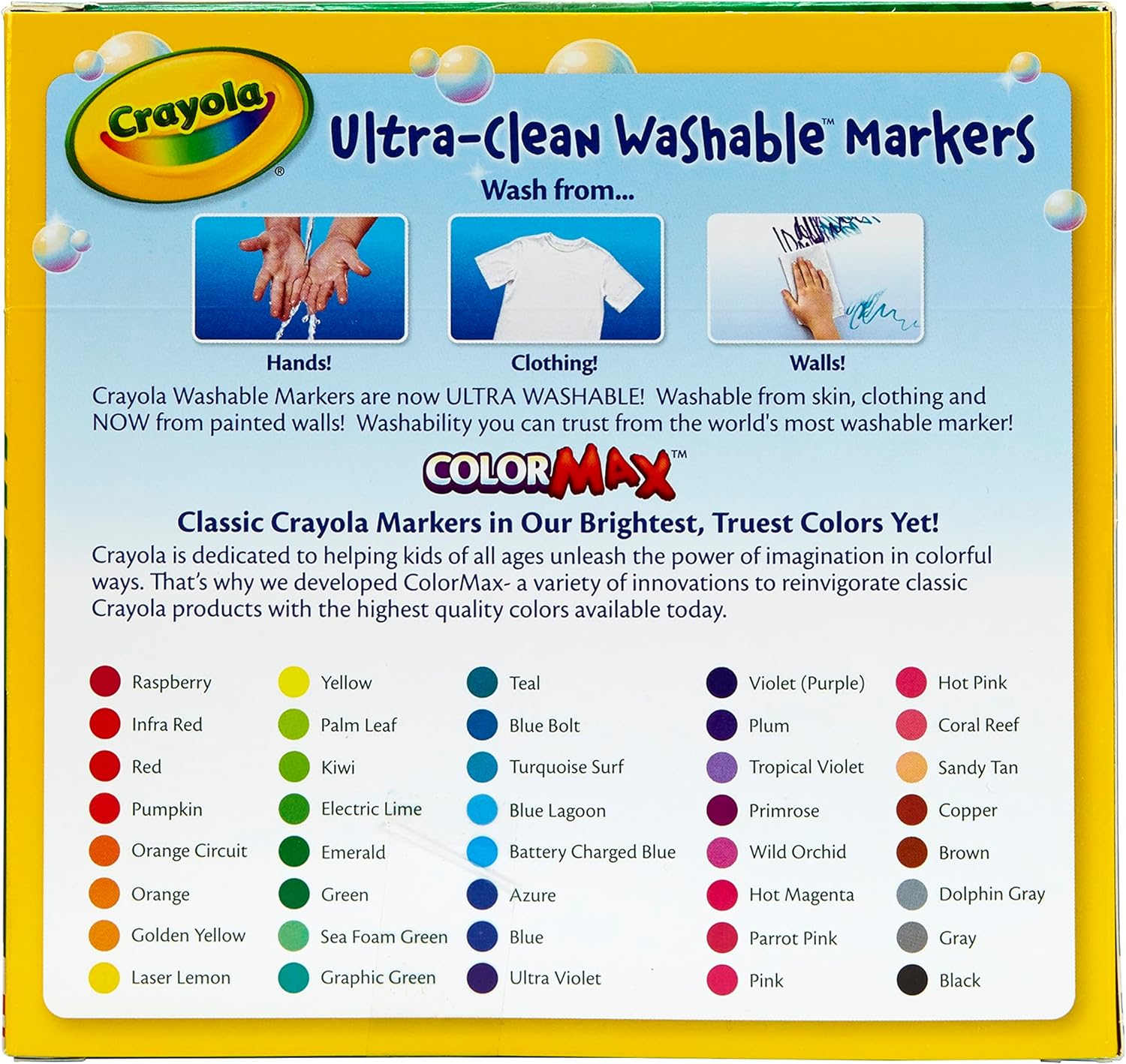 Crayola Ultra-Clean Washable Broad Line Markers - Pack of 40 - Laadlee