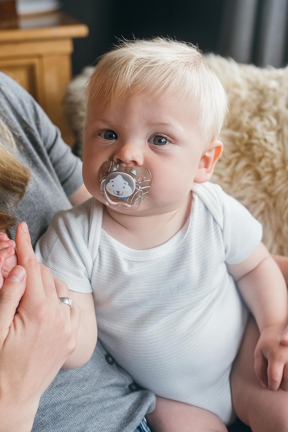 Dr. Brown's Prevent Stage 2 Glow In The Dark Butterfly Shield Pacifier Pack of 2 - Blue - Laadlee