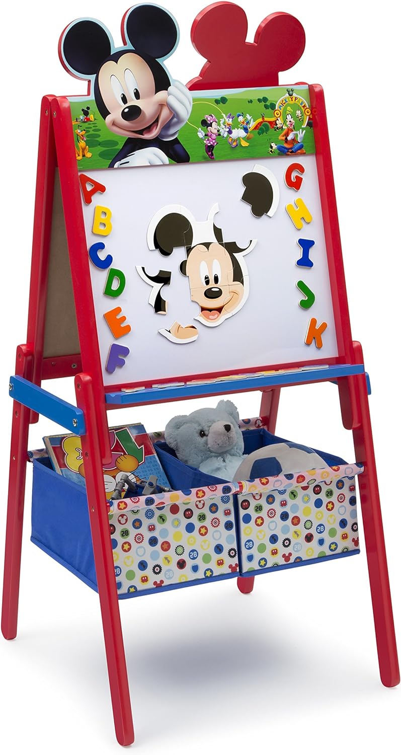 Delta Children Mickey Mouse Wooden Easel With Storage