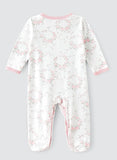 Tiny Hug Baby Sleep Suit with Mittens - Floral - Laadlee