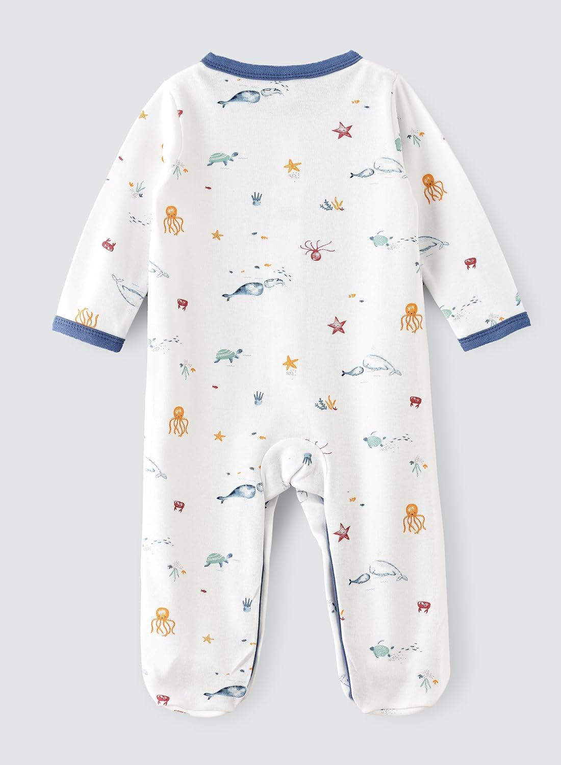 Tiny Hug Baby Sleep Suit with Mittens - Sealife - Laadlee