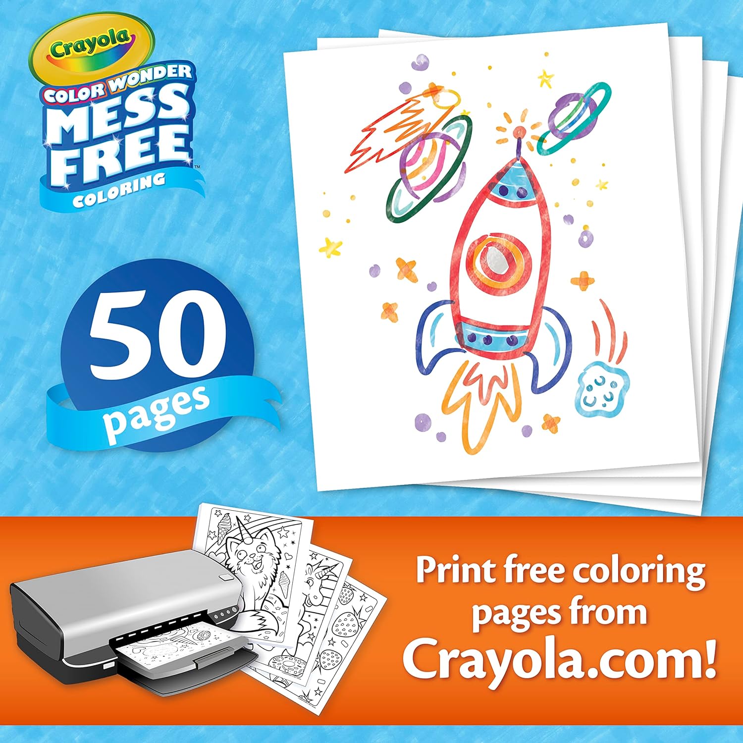 Crayola Color Wonder Blank Coloring Pages - 50 Pages - Laadlee