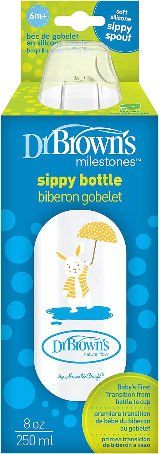 Dr. Brown's PP Narrow Sippy Spout Bottle - Bunny - 250ml - Laadlee