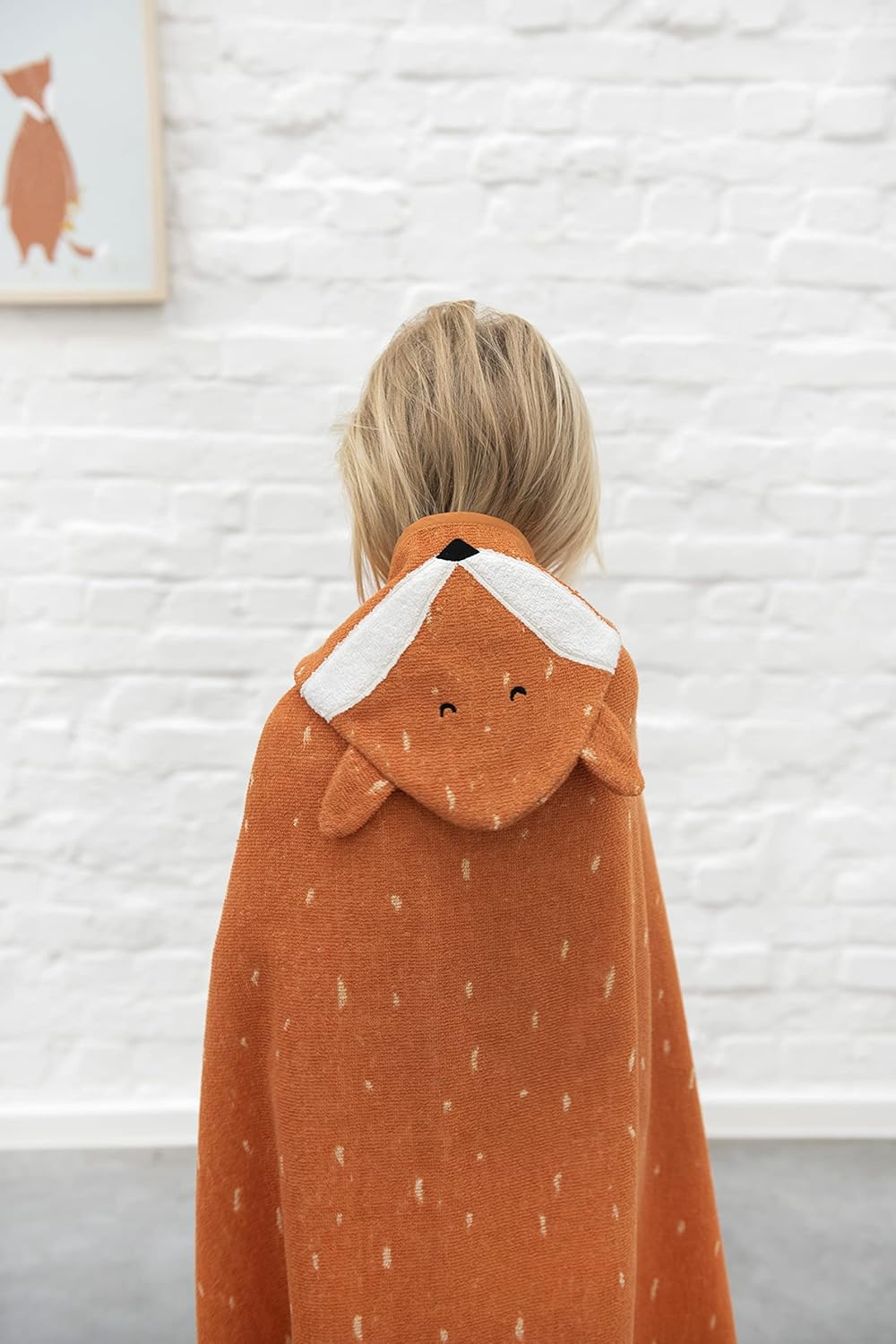 Trixie Hooded Towel - Mr. Fox (75Cm X 75Cm) - Laadlee