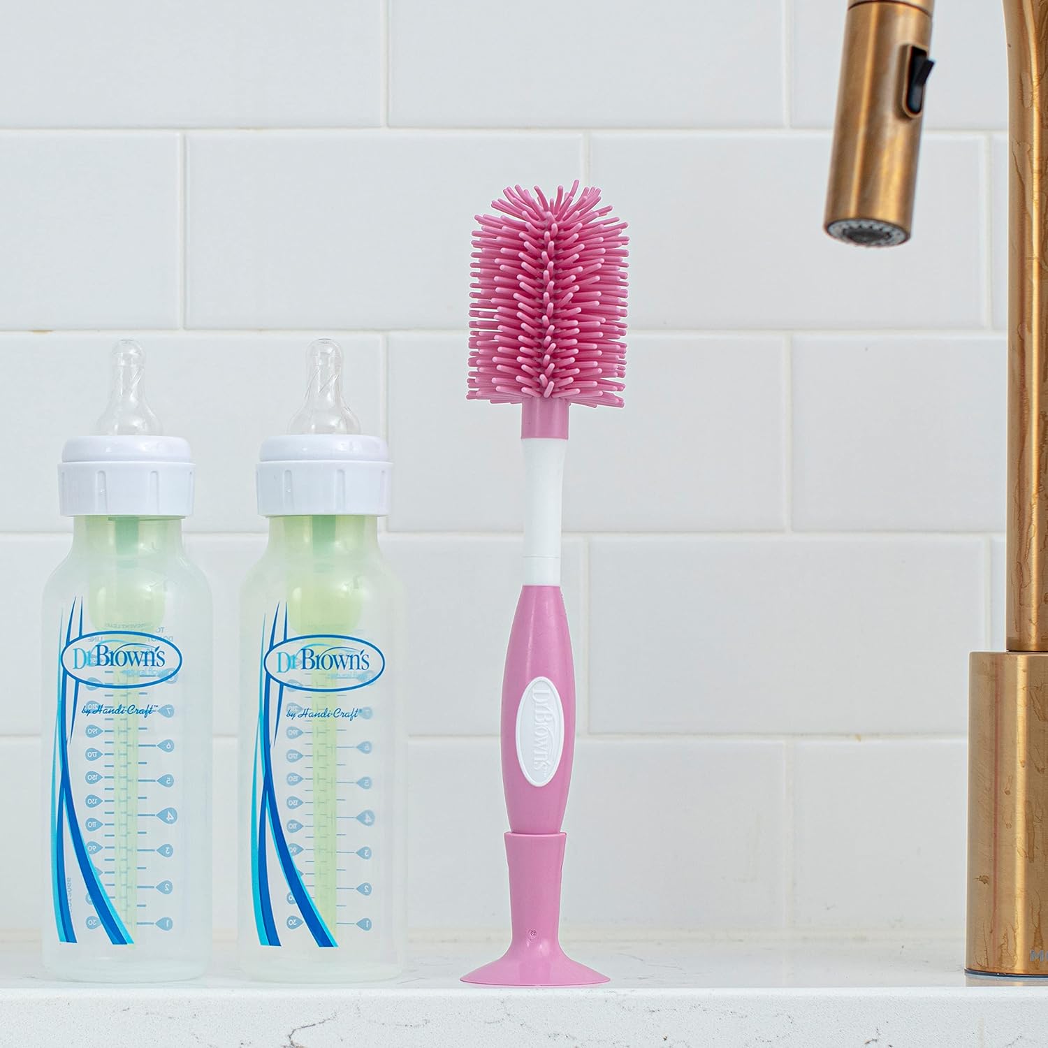 Dr. Brown's Soft Touch Bottle Brush - Pink - Laadlee