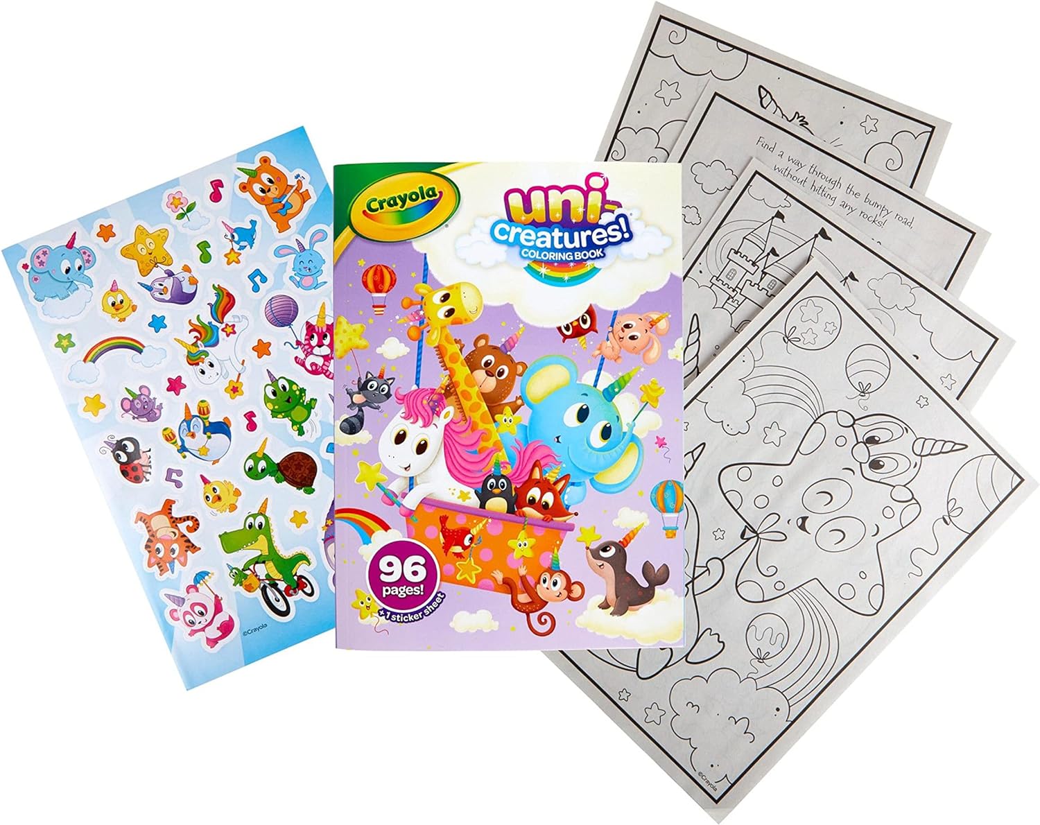Crayola Uni-Creatures Coloring Book - Unicorn (96 Pages) - Laadlee