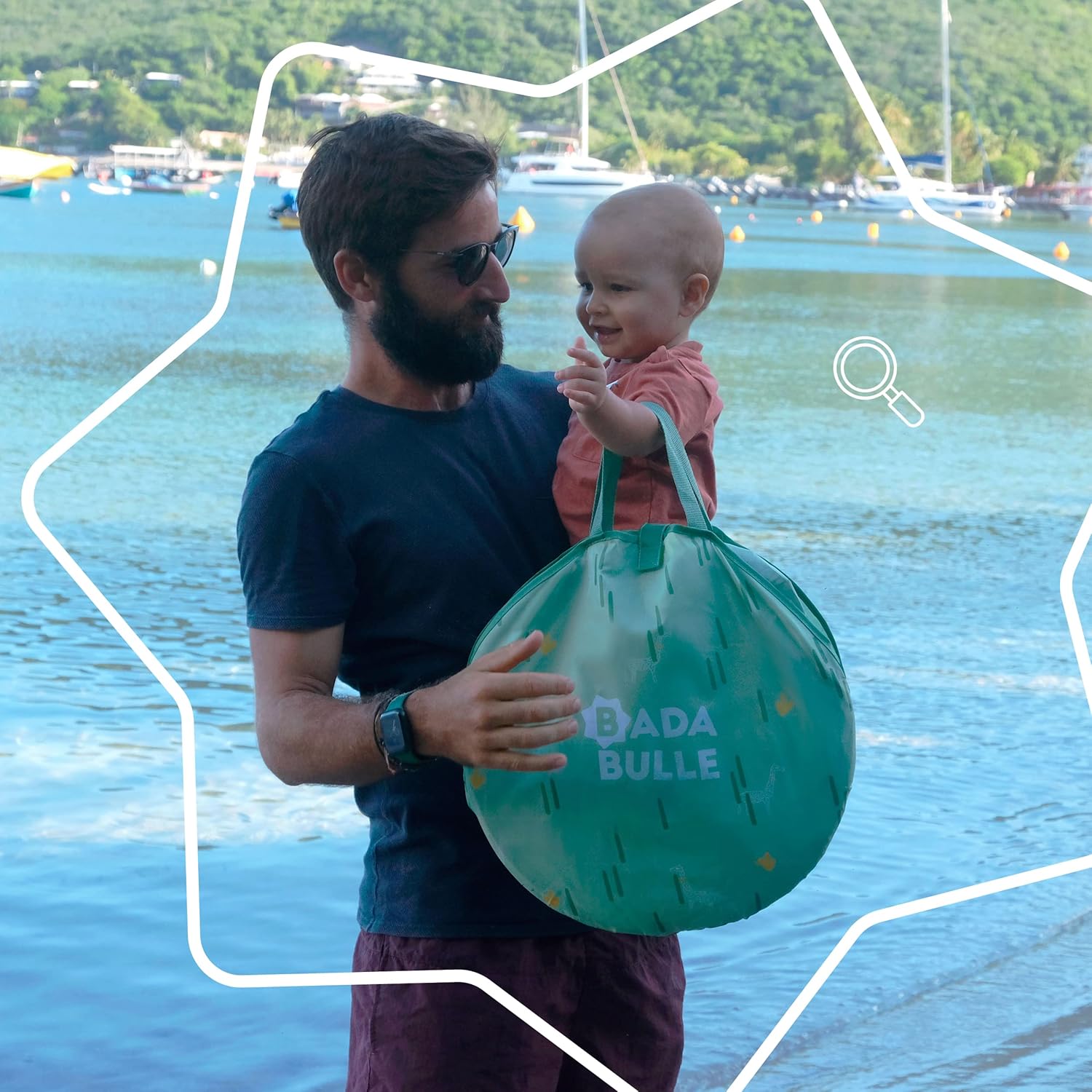 Badabulle Anti-UV Baby Tent - Green - Laadlee