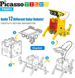 Picasso Magnetic Solar Space Robot Building Kit 12in1