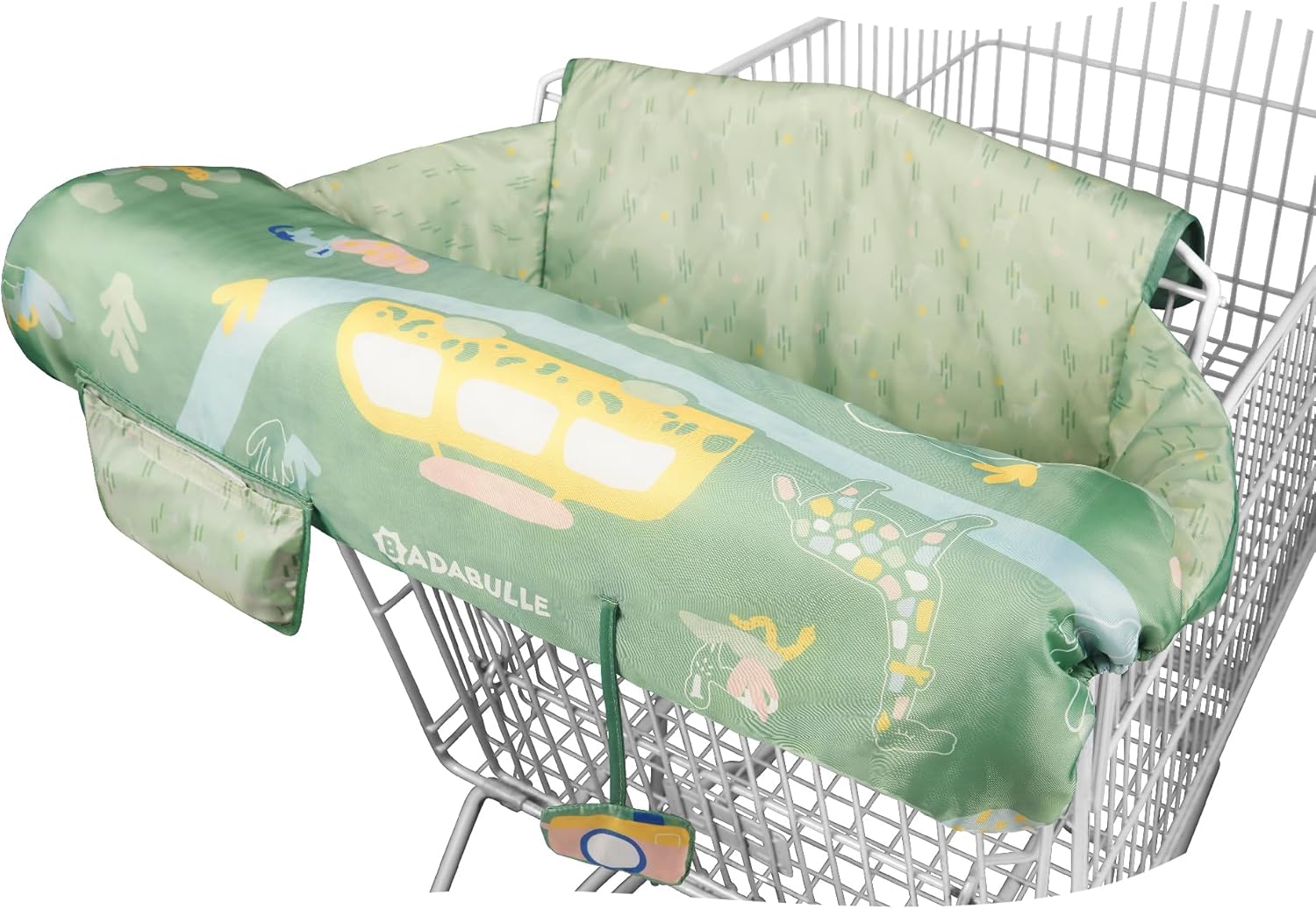 Badabulle Shopping Trolley Seat Protector - Safari Green - Laadlee
