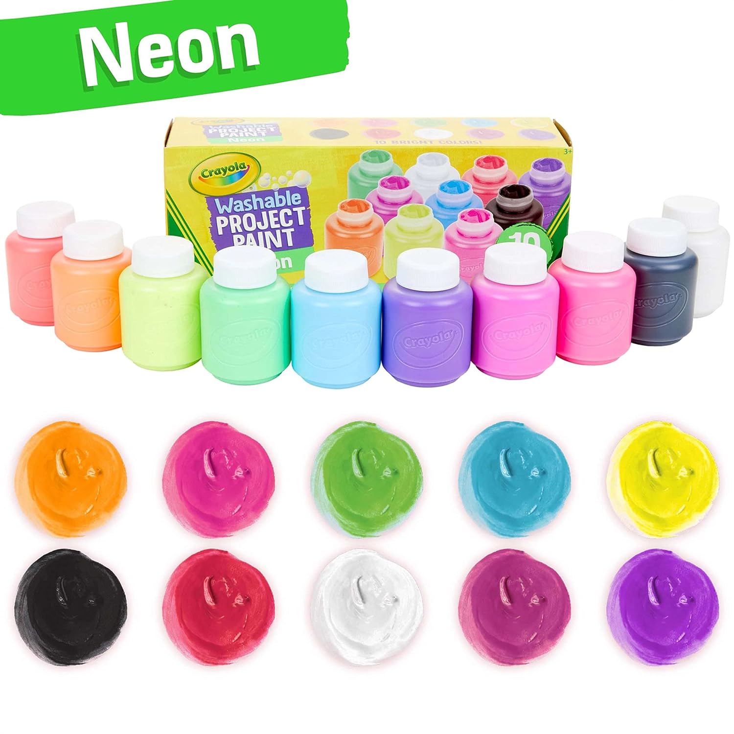 Crayola Neon Paint Set    - Pack of 10 - Laadlee