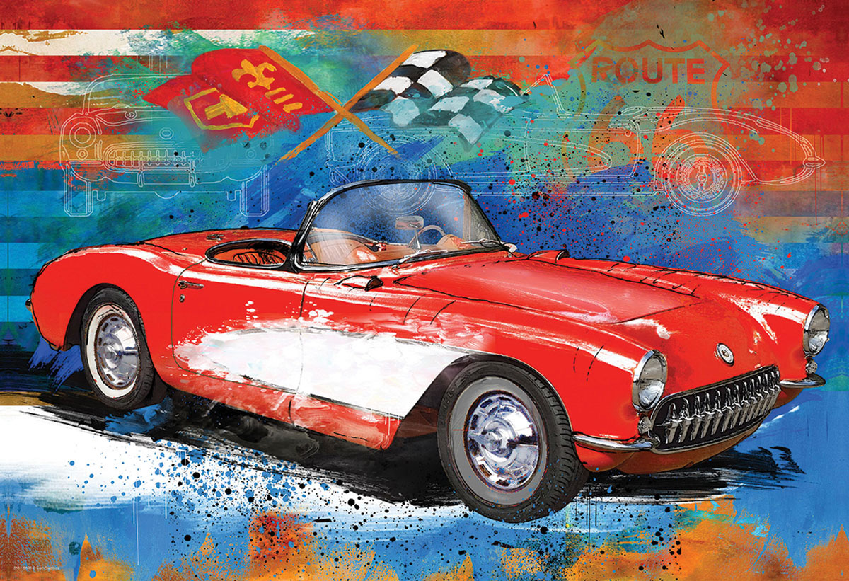eurographics-corvette-cruising-puzzle-100pcs - 2