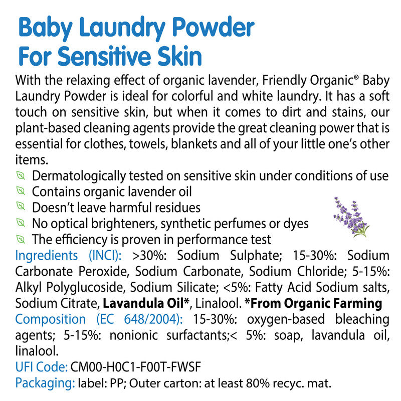 Friendly Organic Baby Laundry Detergent Powder - 1000gm - Laadlee