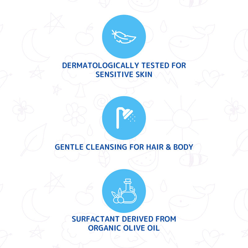 Friendly Organic Perfume Free Baby Shampoo & Body Wash - 400ml - Laadlee