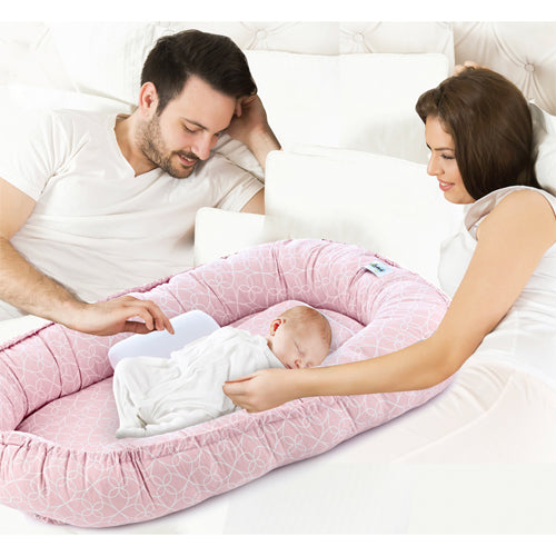 Babyjem Babynest with Support Pillows - Pink