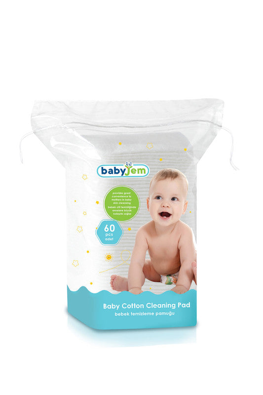 Babyjem Cotton Cleaning Pad 60Pcs - White