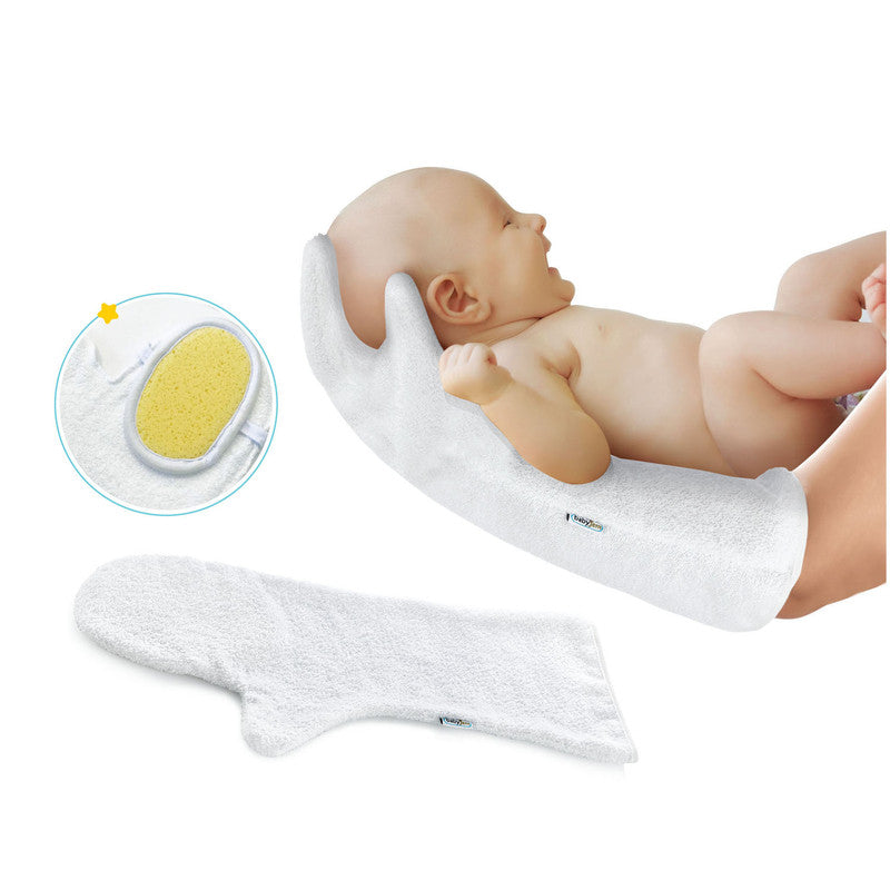 Babyjem Baby Bathing Glove - White