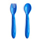 Babyjem Baby Spoon and Fork Set - Blue - Laadlee