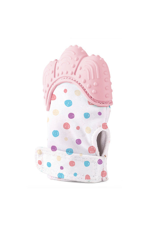 Babyjem Baby Tooth Scarifying Gloves Butterfly - Pink - Laadlee