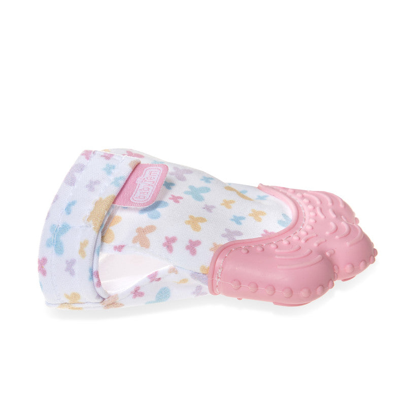 Babyjem Baby Tooth Scarifying Gloves Butterfly - Pink - Laadlee