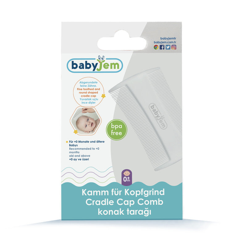 Babyjem Fine Toothed Comb - White