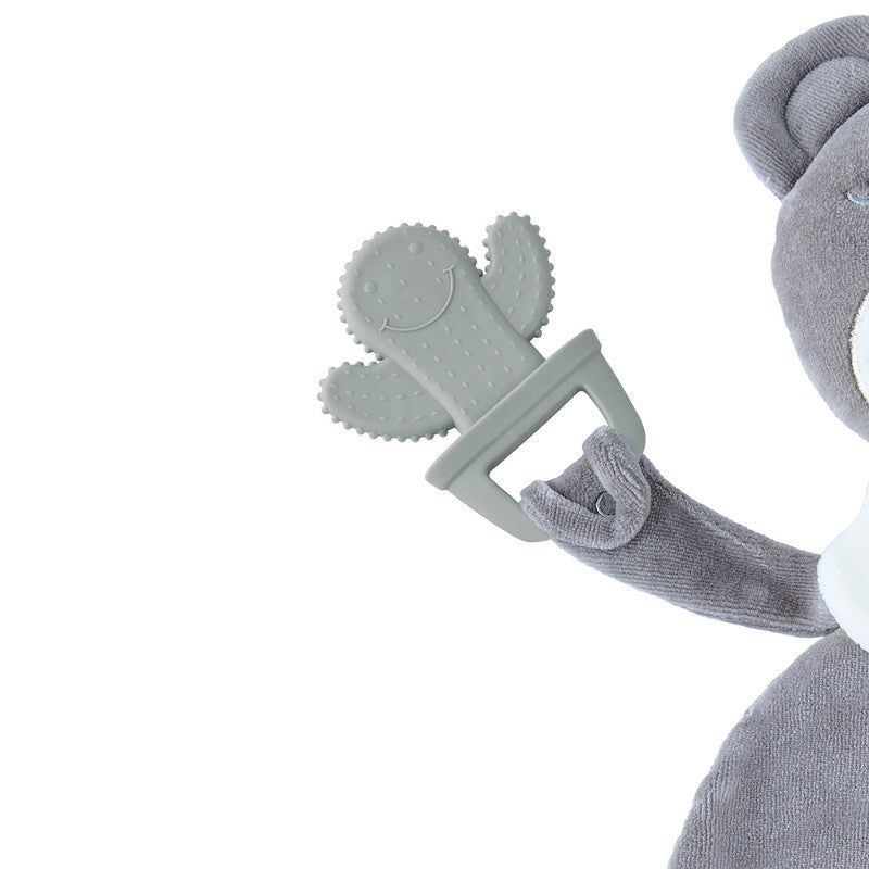 Babyjem Sleep Buddy with Teether - Grey - Laadlee