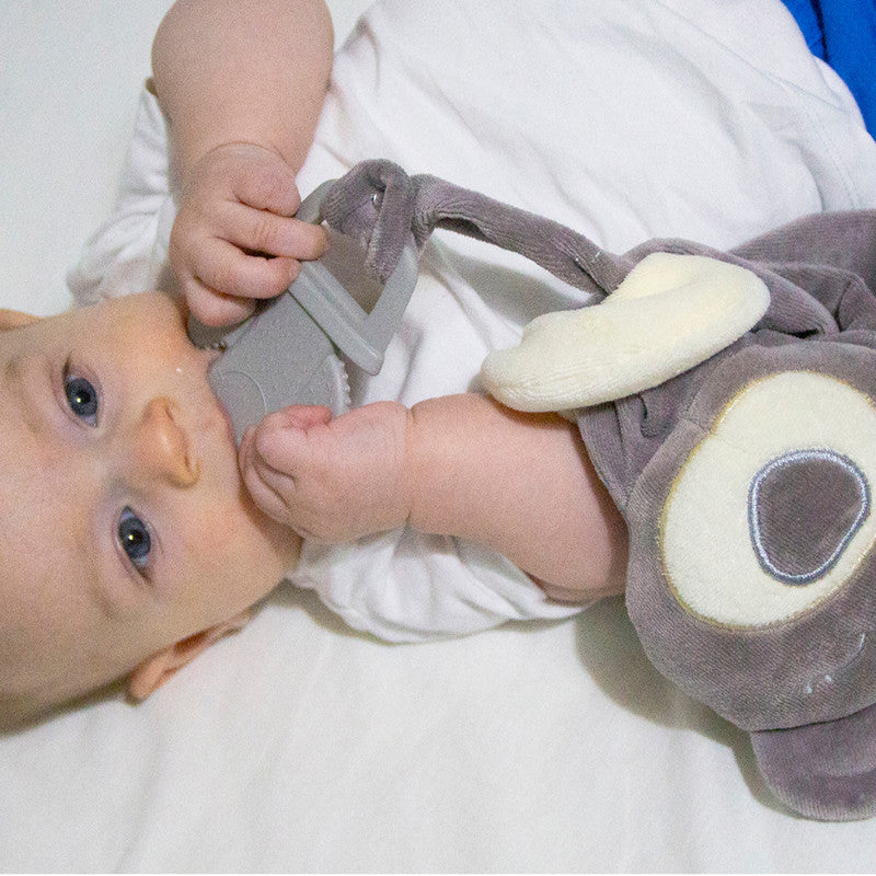 Babyjem Sleep Buddy with Teether - Grey - Laadlee