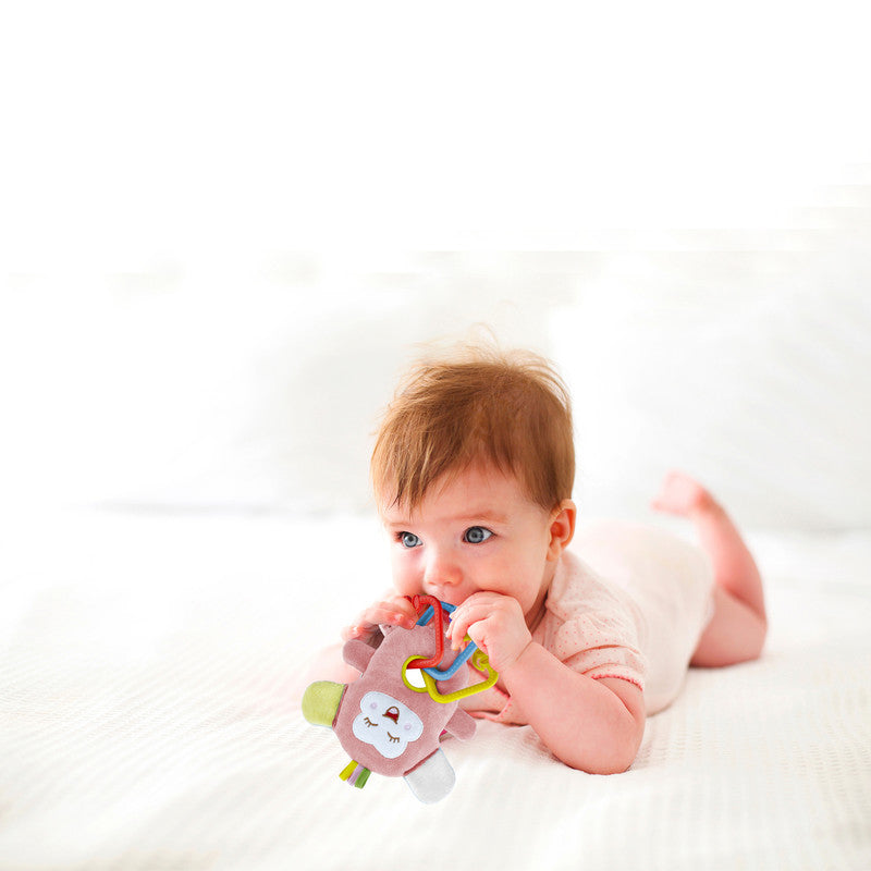 Babyjem Little Monkey Toy - Pink - Laadlee