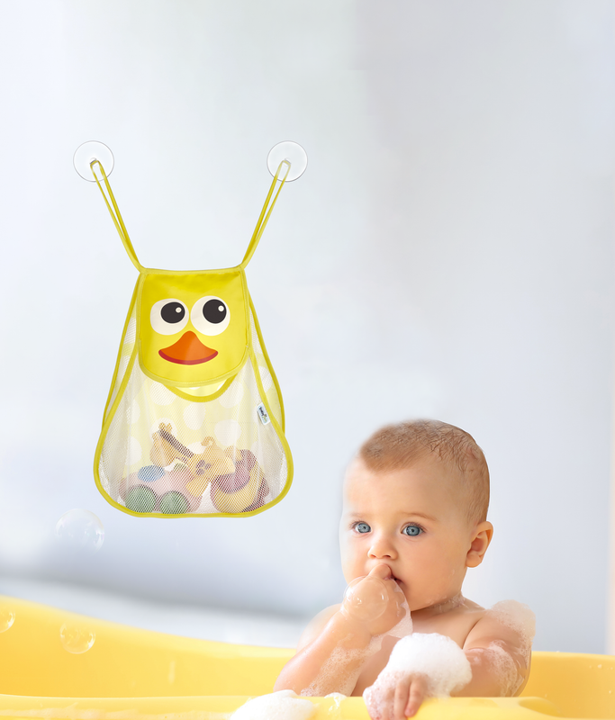 Babyjem Duck Shaped Bath Toy Organizer Bag - Yellow