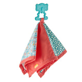 Babyjem Relaxing Cloth with Pathwork Teether - Red - Laadlee