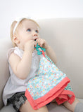Babyjem Relaxing Cloth with Pathwork Teether - Red - Laadlee