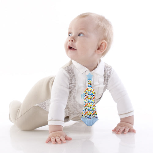 Babyjem Baby Teething Scarf & Tie - Blue - Laadlee