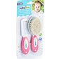 Babyjem Brush & Comb Set with Natural Bristle - Pink