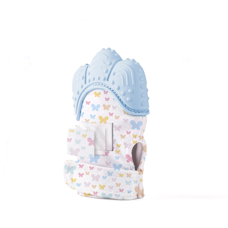Babyjem Baby Tooth Scarifying Gloves Butterfly - Blue - Laadlee