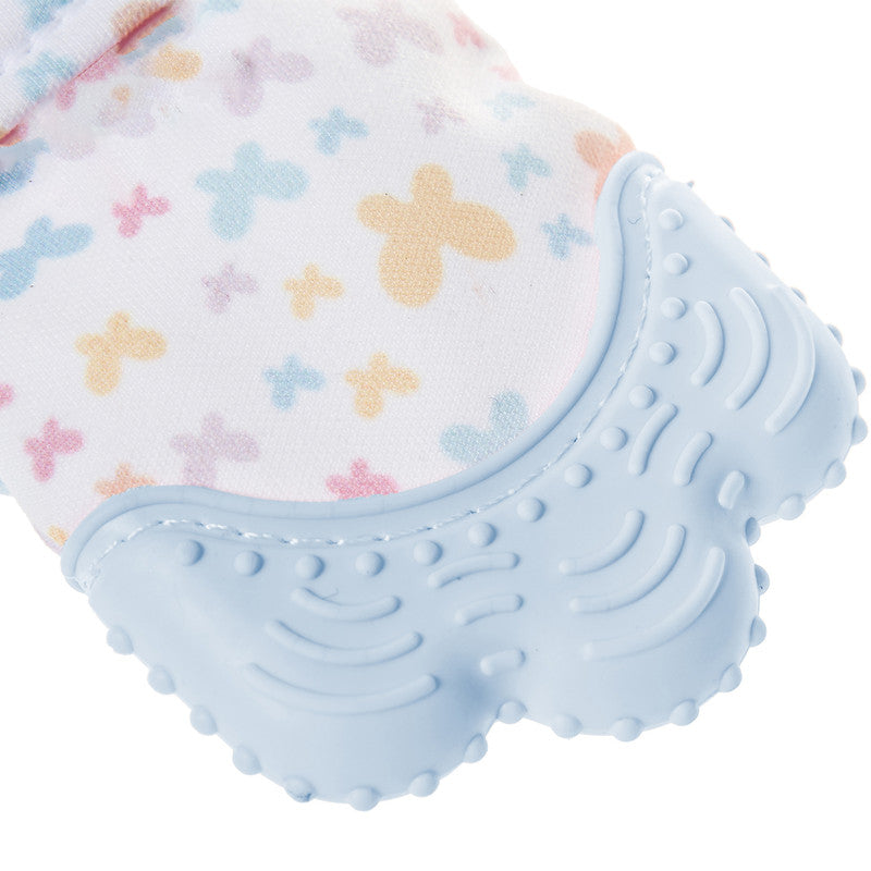 Babyjem Baby Tooth Scarifying Gloves Butterfly - Blue - Laadlee