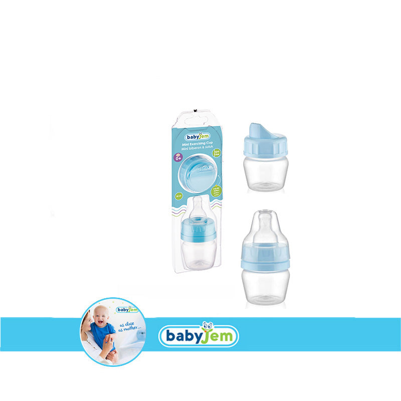 Babyjem Mini Exercising Cup & Bottle - Blue - Laadlee