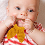 Babyjem Amigurumi Wooden Ring Teether - Yellow - Laadlee