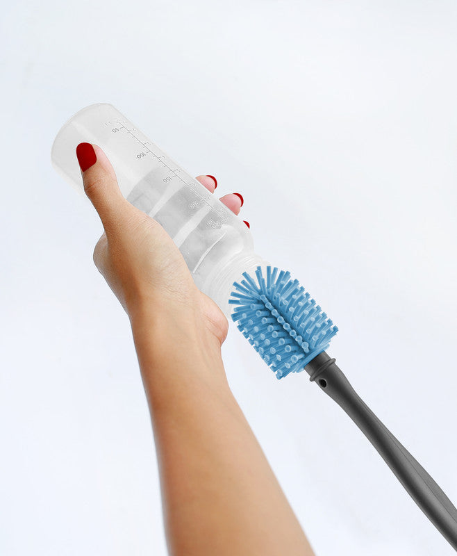 Babyjem Bottle and Nipple Cleaning Brush - Blue - Laadlee