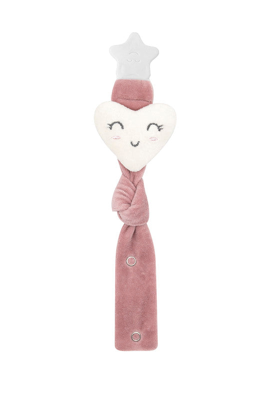 Babyjem Pacifier Heart Holder - Pink - Laadlee