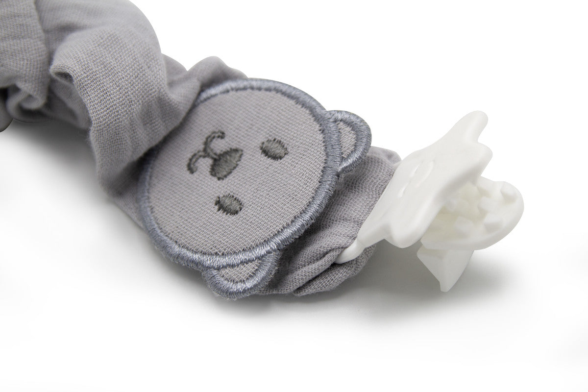 Babyjem Bear Pacifier Holder - Grey - Laadlee