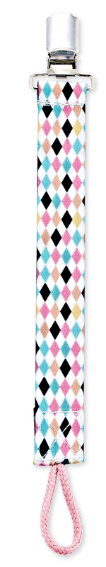 Babyjem Print Ribbon Pacifier Holder - Multicolour - Laadlee