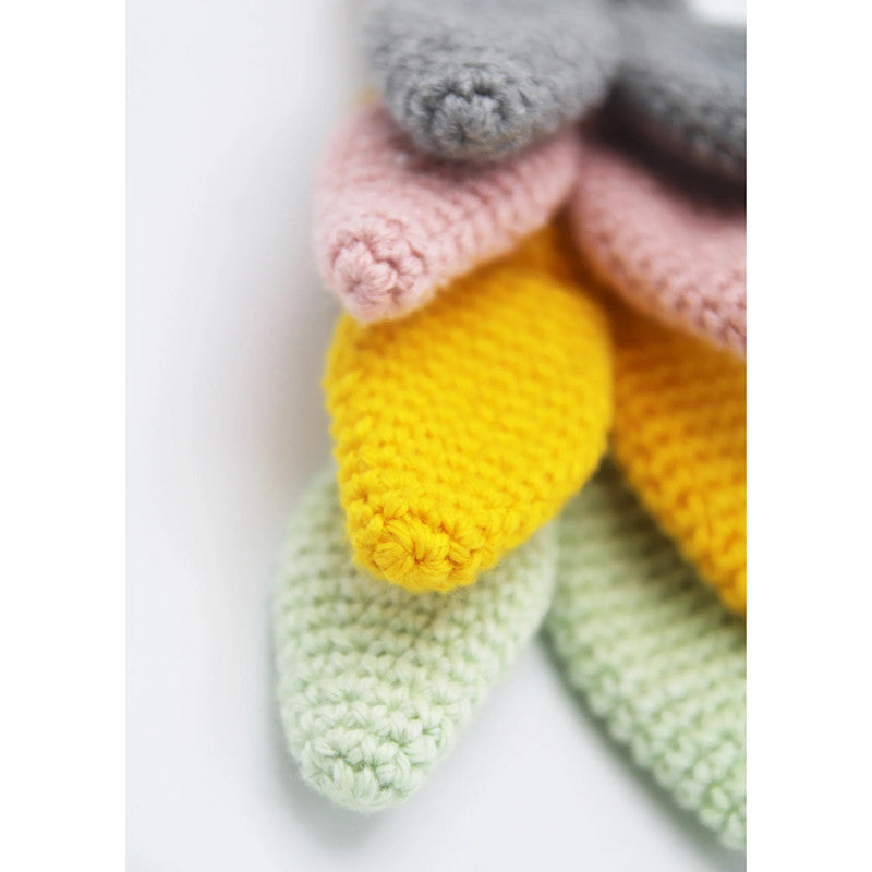 Babyjem Amigurumi Wooden Ring Teether - Pink - Laadlee