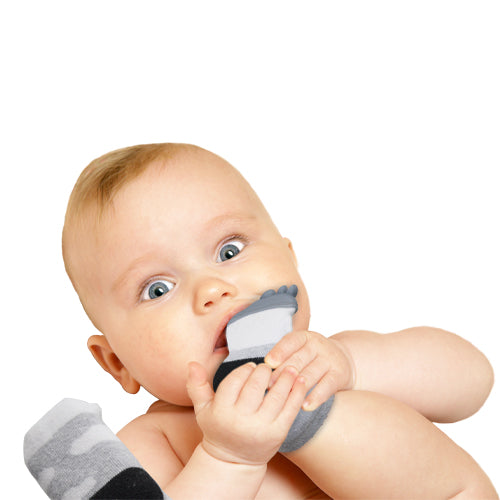Babyjem Sock Teether - Grey - Laadlee